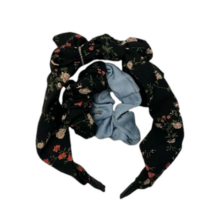 Capelli Floral Headband and Scrunchie Set